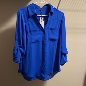 NWT express original the convertible sleeve shirt